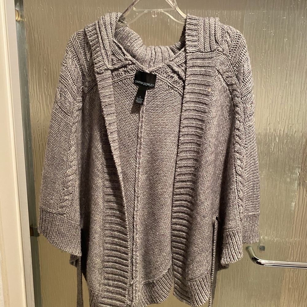 Cynthia Rowley cape cardigan with belt